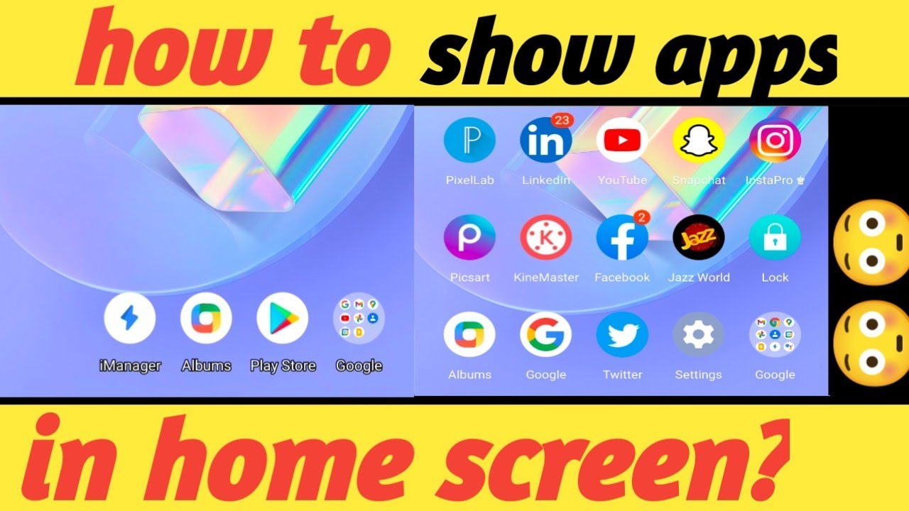 How To Show Apps In Home Screen In Android Mobiles usman tips 