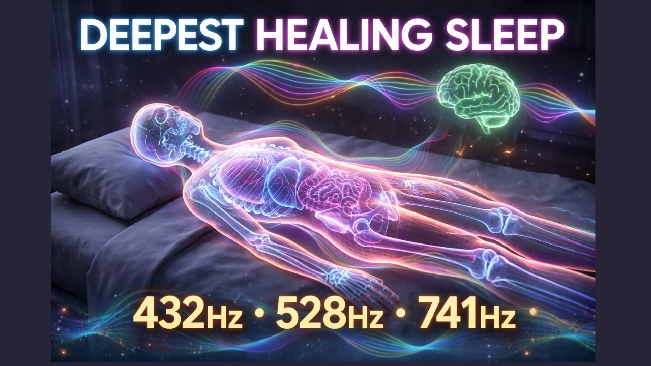 432Hz + 528Hz + 741Hz | Deep Healing Sleep & Full Body Regeneration ...