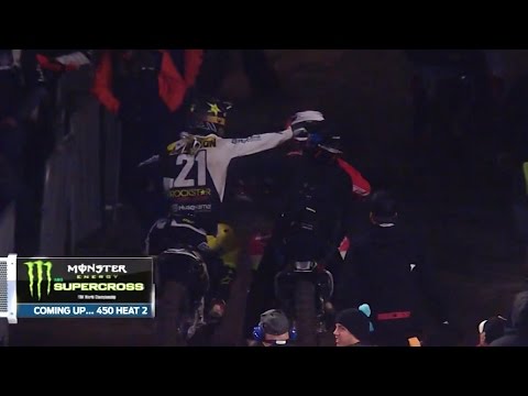 Jason Anderson Swings at Vince Friese Following Crash - Anaheim 2 2017