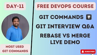 Day-11 | Git Interview Q&A and Commands for DevOps | Real World Example |#devops #github #git #2023