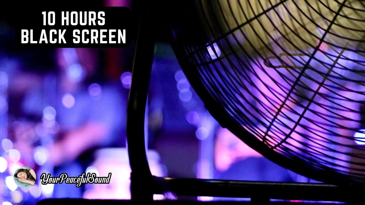 Relaxing Sleep FAN White Noise Sound Black Screen Insomnia Heal