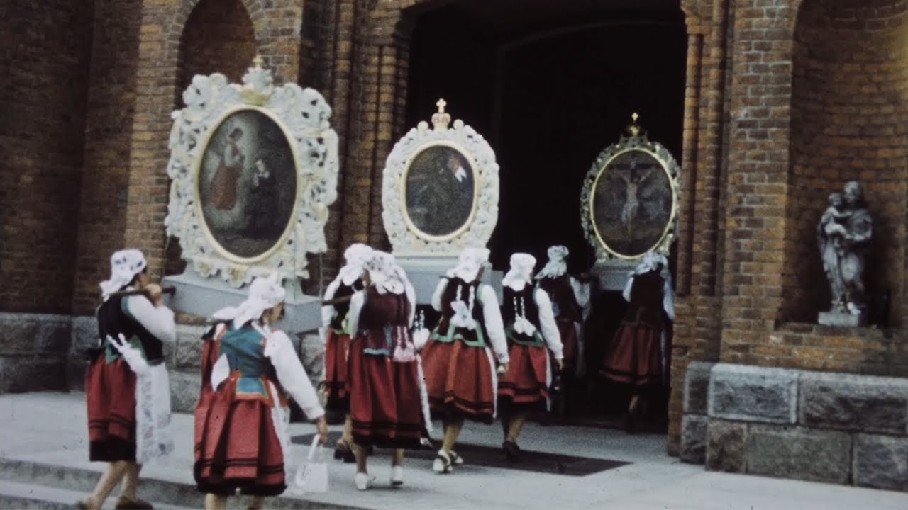 Boże Ciało, Myszyniec  - zdigitalizowany film archiwalny