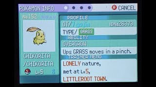 [Live + Trio Complete!] Soft resetting over a shiny Chikorita after 4,108 SR's (Emerald)