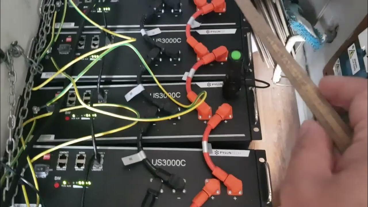 Pylontech batteries. How to connect power cables together and set them