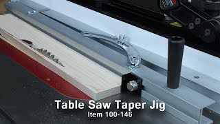 Easily Make Tapered Cuts At The Table Saw with Our Simple Jig More Info: https://www.infinitytools.com/table-saw-tapering-jig Blog: 