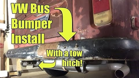 Bolting up a bumper and hitch on my 1972 VW Bus!