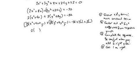 Converting ellipses in general conic form to standard form