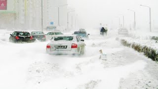 Severe BLIZZARD hits Anadyr, Chukotka. Snow storm in Russia