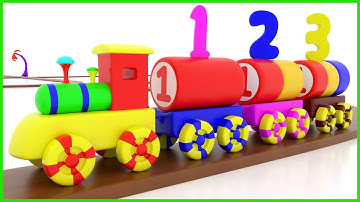 123 Train Numbers | Number Song | Number Names | 1 to 10 | Counting for Kids | Learn to Count Video
