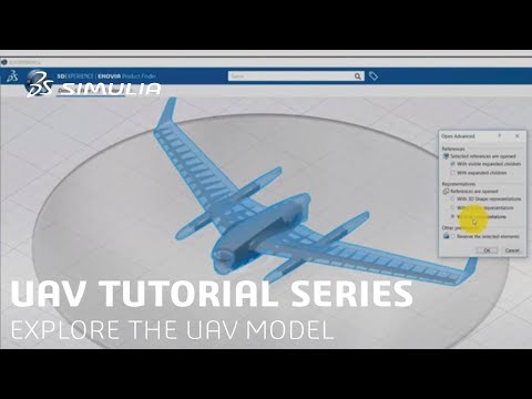 Exploration of the UAV model on 3DEXPERIENCE Platform | SIMULIA UAV Tutorial (4/18)