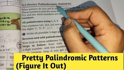 Pretty Palindromic Patterns || Chapter -3 Number Play | Class 6th Maths - Ganita Prakash