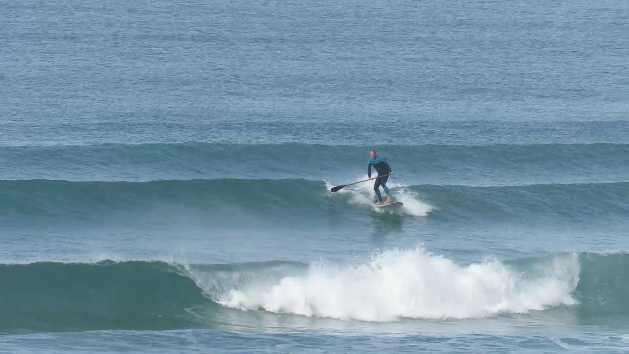 How SUP Surf in Portugal Looks When Is Small & Glassy -  SUP Surfing at Mauka Lodge