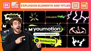 Free Explosion Elements - Impact Shapes & Titles (AE, PR, FCPX)