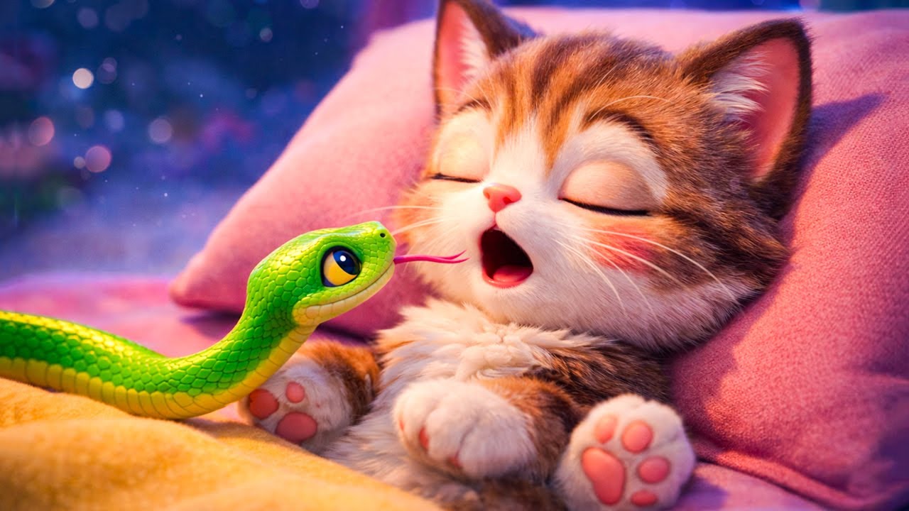 A Curious Kitten?s Unexpected Snake Encounter | A Gentle Animal Story