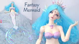 BJD Mermaid Doll Painting, Making Mermaid Doll,  Mermaid Ooak Doll, screenshot 1