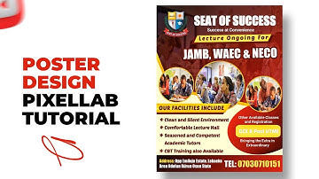 Smartphone Graphics - How to design a School Poster in Pixellab #pixellabtutorial #smartphonedesign