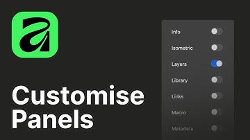 How to Customise Panels in Affinity 3