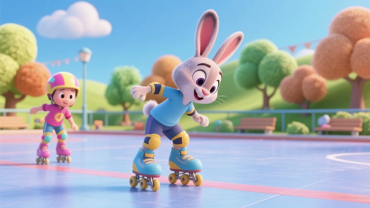 “Bunny Learns to Skate 2 ⛸️🐰❄️ | Fun Winter Kids Song”