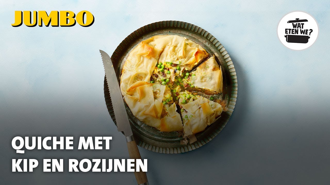 Wat Eten We Marokkaanse Quiche Met Kip En Rozijnen Youtube