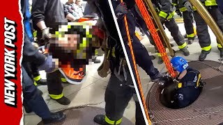 Construction Worker Who Plunged Down 30Ft Manhole Rescued By Nypd, Fdny