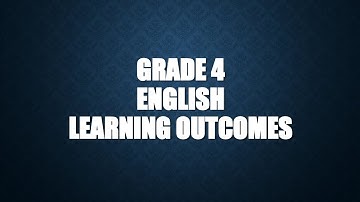 grade 4 english learning outcomes| 4th standard second language learning outcomes NEP2020