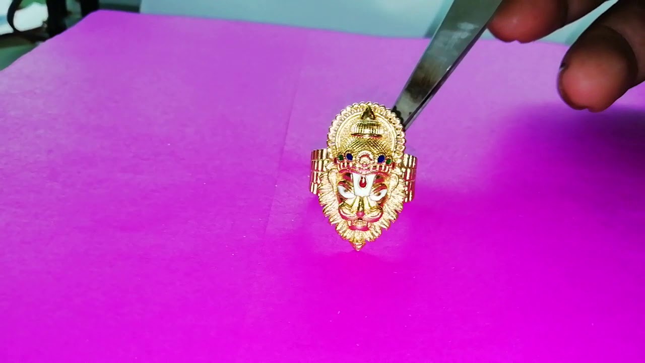 Sri Venkateswara Swamy with Garukmanthudu ring 16 grams 916 gold - YouTube