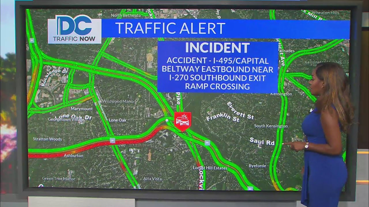 Jackknifed tractor-trailer causes delays on I-495 in Montgomery County ...