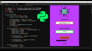 Login (Inicio de sesión) en  Python con Tkinter - Validación de datos MySQL