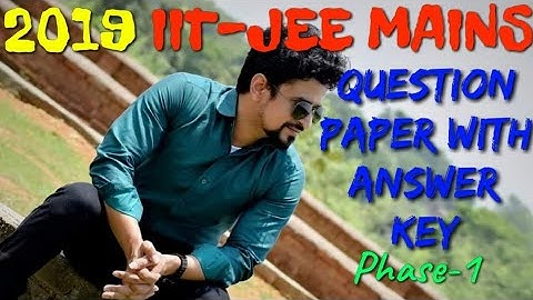 IIT JEE Mains question paper 2019 With answer key | mathematics | Shift 1 |