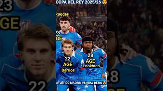 Atlético De Madrid 5 - 0 Real Betis | Spanish Copa Del Rey 2025/26 Quarter Final 😍 | Players Age 🔥