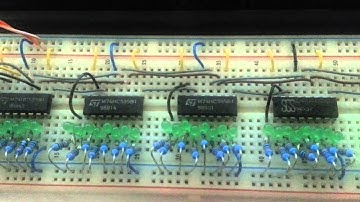 Shift Register 74HC595 control with Arduino ATmega2560 rotate 5x8bit