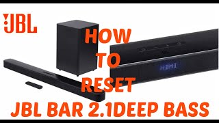 How to reset JBL  sound bar 2.1 deep bass screenshot 3