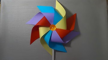 Hướng dẫn làm chong chóng giấy/ How to make pinwheel paper