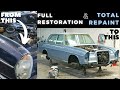 Restoration  repaint rusty mercedes benz w108 280s in 30 minutes