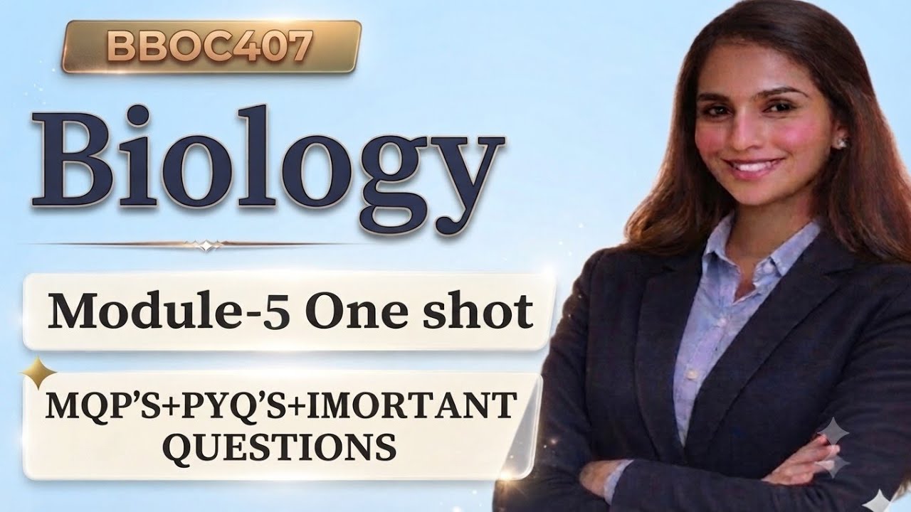 Biology Module 5 one shot|BBOC407 important questions|MQP+PYQ+Imp question|VTU|eduyodha