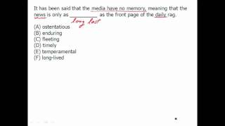 New GRE Verbal Practice: Sentence Equivalence - Example 3