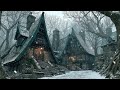 The Silent Steps of the Frosted Hamlet | Medieval Celtic Winter Ambience for Sleep, Relax & Study