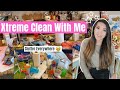 DISASTER CLEAN WITH ME KITCHEN DECLUTTER | Messy House Cleaning, Organizing & Decluttering My Life!