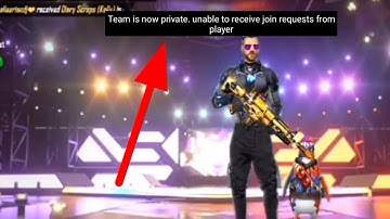 Free Fire Max Fix Team is now private Unable to receive join request from players Problem solve
