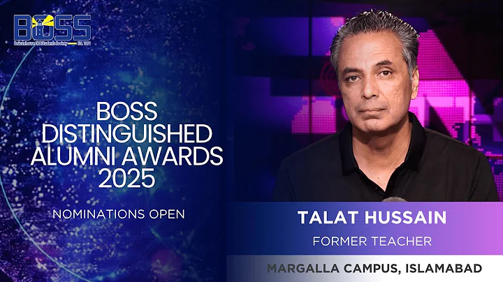 BOSS Distinguished Alumni Awards 2025 - Mr. Syed Talat Hussain