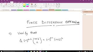 Finite difference operator formula verification in discrete maths