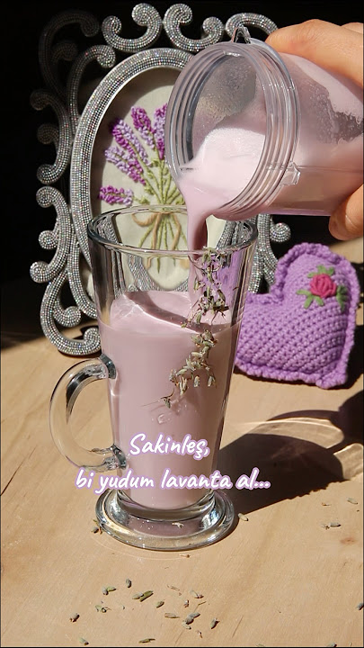 Miss gibi lavanta kokulu milkshake #milkshakerecipe #milkshaketime #lavender #lavanta #purple #asmr