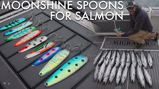 How This Captain Runs MoonShine Trolling Spoons For Salmon