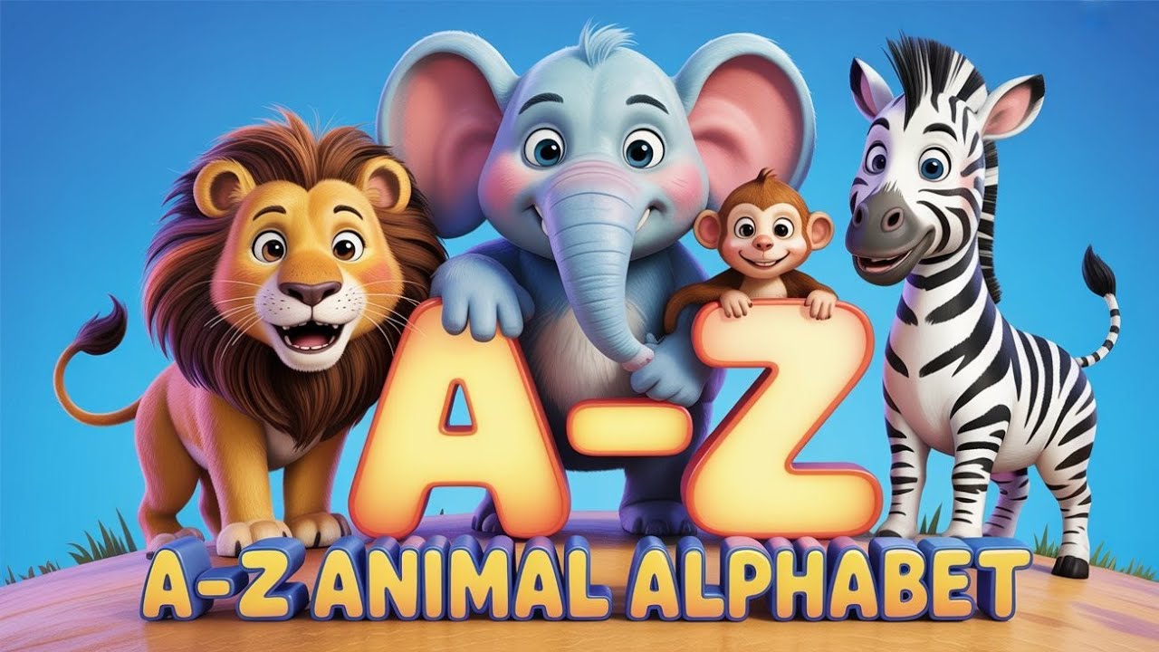 A–Z Animal Alphabet Song (Q–Z) | Cute 3D Pixar Animal Letters | Learning ABC for Kids