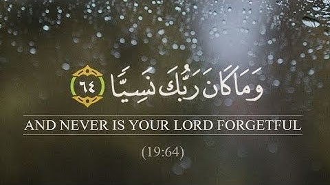 وَمَا كَانَ رَبُّكَ نَسِيًّا _سورة مريم بصوت يريح القلب