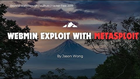 Hacker Fest 2019 VulnHub Walkthrough | Eenvoudige root via Webmin-exploit met Metasploit