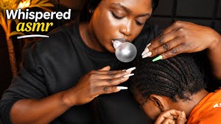 ASMR✨ Whispered Cornrow Scalp Scratching with Long Nails & Toothbrush for Deep Sleep 😴 screenshot 1
