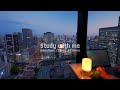 7-hour STUDY WITH ME🚙/ OSAKA / pomodoro (50/10) /Calm Piano🎹 / background music for studying / Focus
