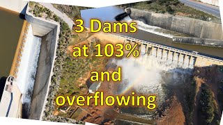 Three major dams 103% full and overflowing