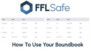 How To Use Your Boundbook in FFLSafe
